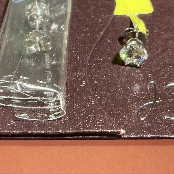 Swarovski Zirconia Stud Earrings Set in Platinum-Overlay Sterling Silver - Picture 7 of 9